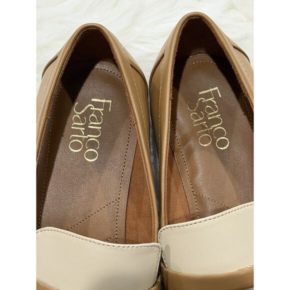 Franco Sarto Women's Chrissy Penny Loafers Size 8.5 Wide Tan Multi Preppy Fall - Picture 12 of 13